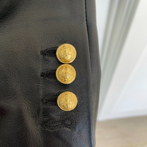 Balmain Double Breasted Lambskin Mens Blazer in Black size 50 (Mens USA L) - Picture 3 of 3